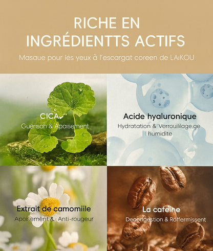 Masque pour les yeux à la bave d'escargot